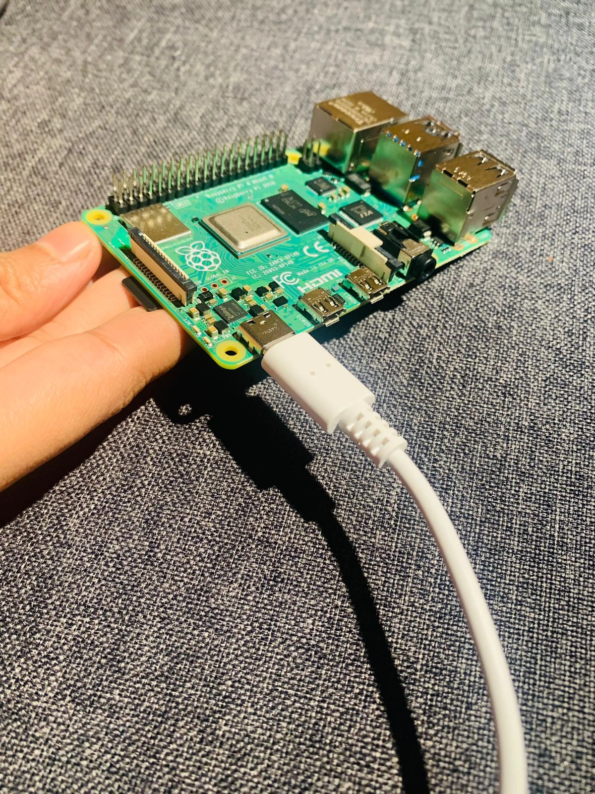 Connecting the Raspberry Pi to the power